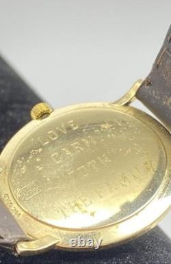 Jules Jurgensen Est. 1740 33mm 14k Gold Swiss Vintage Rare Men's Wristwatch 28g