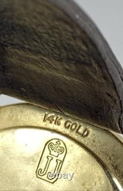 Jules Jurgensen Est. 1740 33mm 14k Gold Swiss Vintage Rare Men's Wristwatch 28g