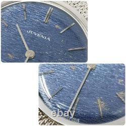 Juvenia Manual Wind Watch Blue Dial Vintage Swiss Rare Classic Japan Stops soon