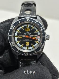 Kralina Deluxe Swiss Made Vintage Diver Watch 17 Jewels 40mm Rare