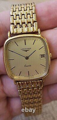 LONGINES Gold Plated RARE Vintage Swiss Quartz Watch