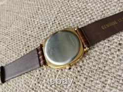 LONGINES Gold Plated RARE Vintage Swiss Quartz Watch Square