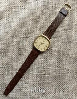 LONGINES Gold Plated RARE Vintage Swiss Quartz Watch Square
