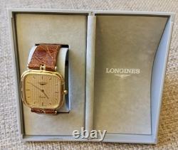 LONGINES Gold Plated RARE Vintage Swiss Quartz Watch withVintage Box