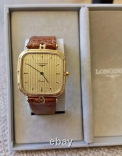 LONGINES Gold Plated RARE Vintage Swiss Quartz Watch withVintage Box