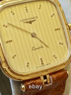 LONGINES Gold Plated RARE Vintage Swiss Quartz Watch withVintage Box