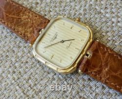LONGINES Gold Plated RARE Vintage Swiss Quartz Watch withVintage Box