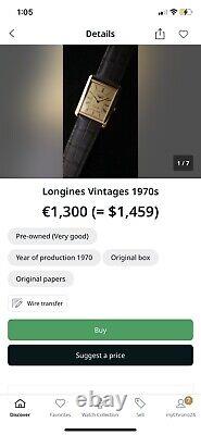 LONGINES Swiss Watch Quartz RARE VINTAGE COLLECTORS'