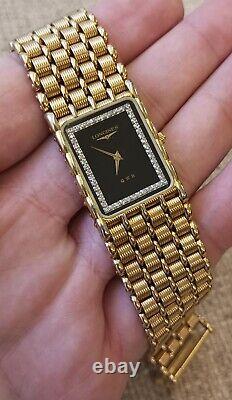 LONGINES Unisex Diamonds & Gold/Plated RARE Vintage Swiss Quartz Watch