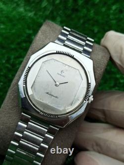 LUXURY VINTAGE RADO SILVER AUTOMATIC WATCH SWISS MADE 70s MEN & RARE