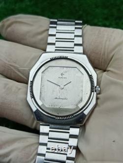 LUXURY VINTAGE RADO SILVER AUTOMATIC WATCH SWISS MADE 70s MEN & RARE