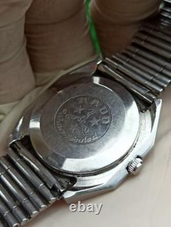 LUXURY VINTAGE RADO SILVER AUTOMATIC WATCH SWISS MADE 70s MEN & RARE