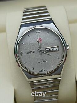 LUXURY VINTAGE RADO VOYAGER HEXAGONAL AUTOMATIC WATCH SWISS MADE 70s MEN & RARE