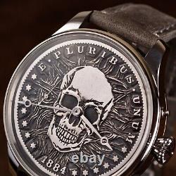 LeCoultre mens wristwatch, swiss wristwatch, SILVER DIAL, vintage movement, rare