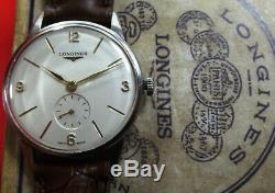 Longines Rare Vintage'50 Men Size All S. Steel Manual Wind Swiss Made
