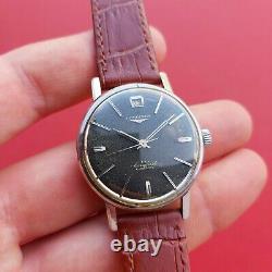 Longines watch Conquest Automatic vintage rare Black Dial 35mm 9024-4 mens Swiss