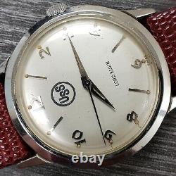 Lord Elgin Vintage Watch, Rare USS Dial, 36mm All Steel Case, Manual Wind, Swiss