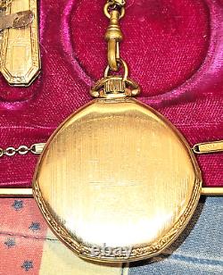 Lord Winston Crest Vintage Gold Filled Swiss Pocket Watch in Original Box -Rare