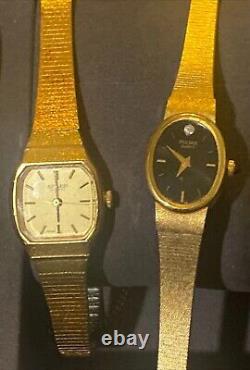 Lot 19 Rare Vintage Gold Women Watches Bulova Citizen Pulsar Seiko Lapidus Swiss