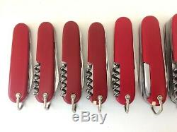 Lot of 12 Victorinox Vintage Swiss Army Knive w Bail Elinox Victoria Wenger Rare