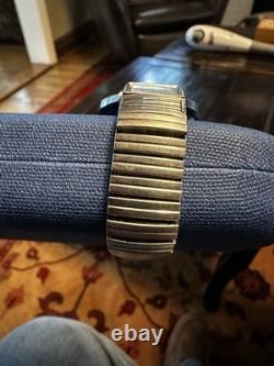 Lucerne Digital Vintage Rare Jump Hour Swiss Manual Wind Watch Calendar Band