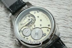 MILITARY Vintage 1930`s Swiss movement rare SKELETON New Cased Men`s Wristwatch