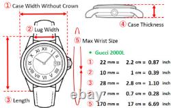 MINT Vintage Rare Gucci 2000L Sherry Line Blue Quartz Women's Watch Swiss