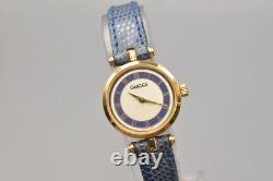 MINT Vintage Rare Gucci 2000L Sherry Line Blue Quartz Women's Watch Swiss