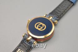 MINT Vintage Rare Gucci 2000L Sherry Line Blue Quartz Women's Watch Swiss