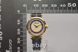 MINT Vintage Rare Gucci 2000L Sherry Line Blue Quartz Women's Watch Swiss