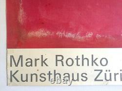 Mark Rothko Rare Vtg 1971 Abstract Expr Lithograph Print Lrg Swiss Exhbtn Poster
