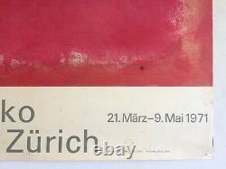 Mark Rothko Rare Vtg 1971 Abstract Expr Lithograph Print Lrg Swiss Exhbtn Poster