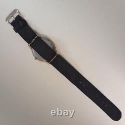 Military Men's Watch FELCA Swiss Vintage Black Dial Rare Mod. A 17Jewels 55