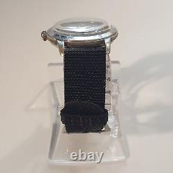 Military Men's Watch FELCA Swiss Vintage Black Dial Rare Mod. A 17Jewels 55