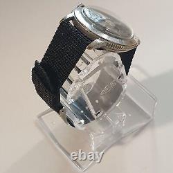 Military Men's Watch FELCA Swiss Vintage Black Dial Rare Mod. A 17Jewels 55