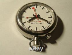 Mondaine Taschenuhr, Reisewecker selten /Pocket watch, alarm, Swiss rare