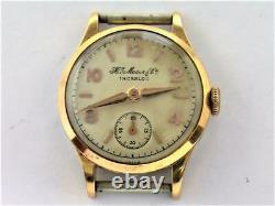 Moser Watch Swiss Vintage Wristwatch Dial Mozer Incabloc Rare Old Golden Woman