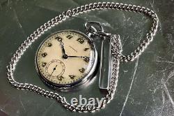 Movado Pocket Watch 1930s Swiss Working Old Vintage Rare 2501TY