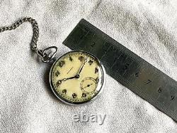 Movado Pocket Watch 1930s Swiss Working Old Vintage Rare 2501TY