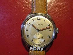 Movado Rare Beautiful Vintage'40 Mechanical All S. Steel Case Swiss Made