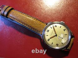 Movado Rare Beautiful Vintage'40 Mechanical All S. Steel Case Swiss Made