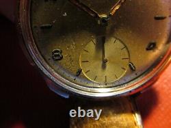 Movado Rare Beautiful Vintage'40 Mechanical All S. Steel Case Swiss Made