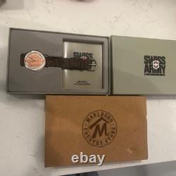 NEW Vintage Rare Marlboro Swiss Army Country Store Wrist Watch With Box & Sleeve