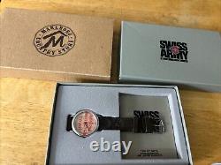 NEW Vintage Rare Marlboro Swiss Army Country Store Wrist Watch With Box & Sleeve