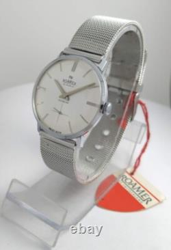 NOS RW Roamer INCABLOC 15Jewels Rare Vintage1970', HW, Small seconds, Swiss Made