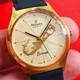 Nevada Bermuda Vintage Watch Rare Dial Black Leather Mens Swiss