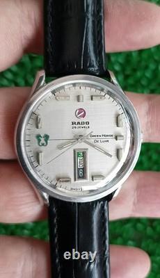 Nice & Rare Vintage Rado Green Horse Deluxe Automatic 25 Jewels Swiss Made Watch