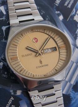 Nice & Rare Vintage Rado Starfire Day/date Automatic 25 Jewels Swiss Made Watch
