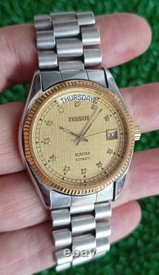 Nice & Rare Vintage Tissot Seastar Day Date Automatic Swiss made Watch Gent size