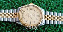 Nice & Rare Vintage Titoni Cosmo King Automatic 25 Jewels Swiss 2 tone Watch